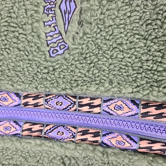 NWT Billabong Horizon Mock Neck Half Zip Sweatshirt Fleece Green Pullover Sz L - Picture 5 of 8